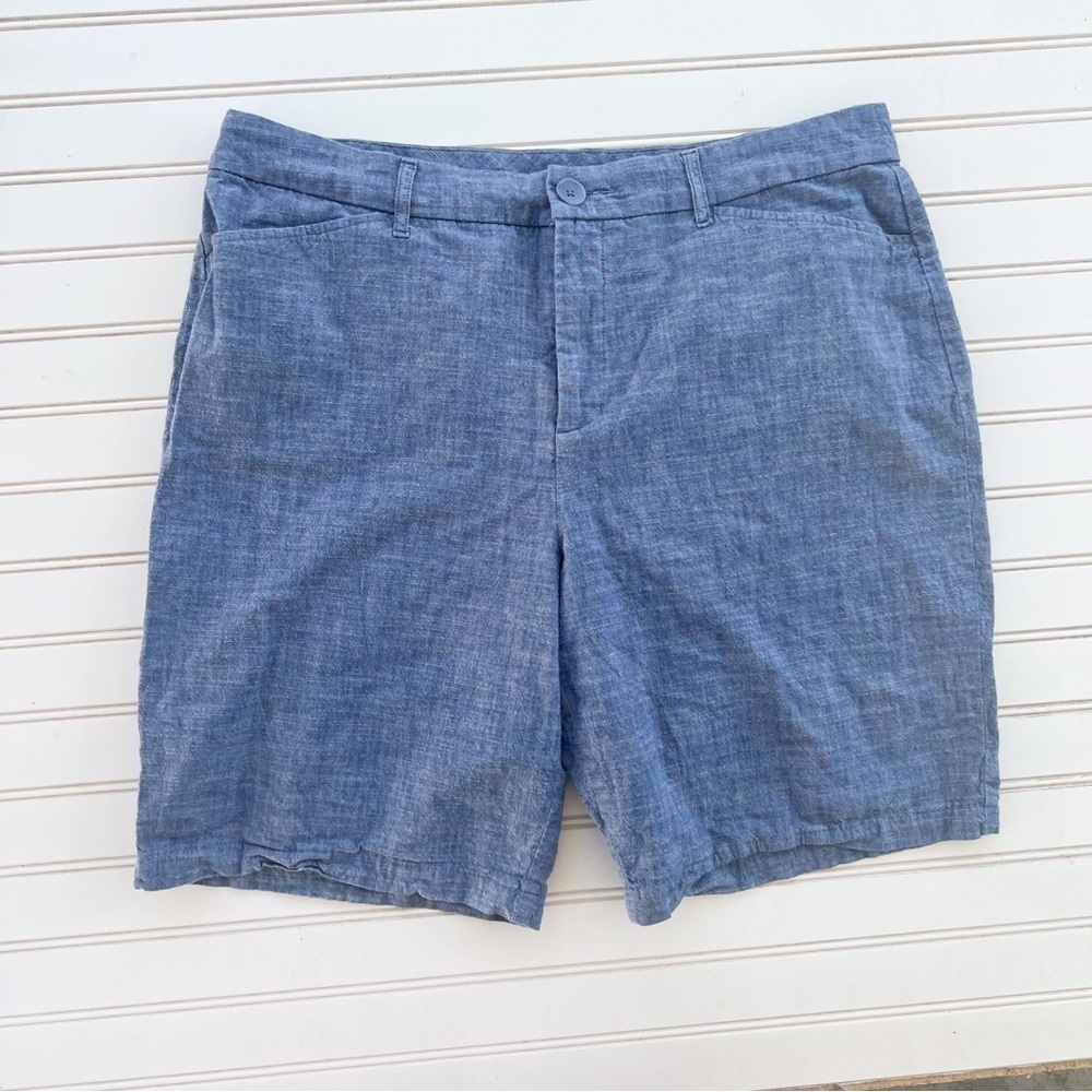 Chambray cotton shorts Croft & Barrow Size 16